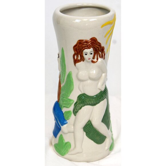 2015 trader Vic's Fog Cutter Tiki Mug Vase Ceramic Hula Girls Classic Fine Rum - Picture 3 of 9